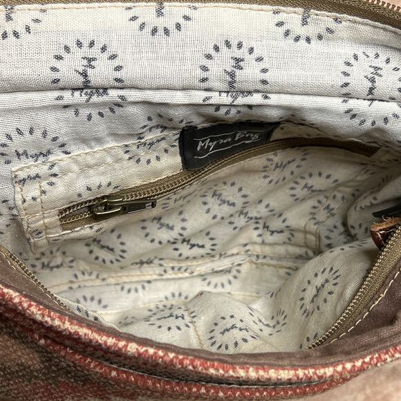 Myra Bag Patchwork Animal Print Southwestern Tapestry Shoulder Bag Fringe Boho - Picture 5 of 8